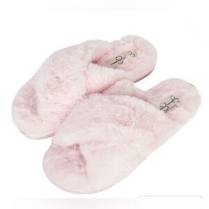 Jessica Simpson Fluffy Blush Pink Slippers l Size 9/10